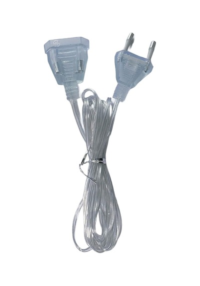 Şeffaf Led Işık Adaptör Kablo Fiş 220v Priz Uyumlu Dekoratif Aydınlatmalar İçin 5 Metre