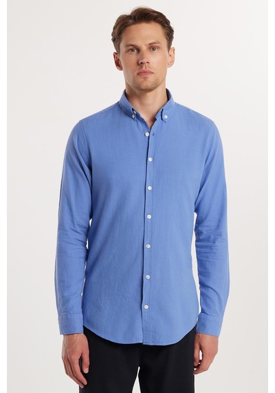 Tudors Erkek Slim Fit Dar Kesim %100 Pamuk Keten Doku Düğmeli Yaka Koyu Mavi Gömlek-32810 Koyu Mavi Tudors Erkek Slim Fit Dar Kesim %100 Pamuk Keten Doku Düğmeli Yaka Koyu Mavi Gömlek-32810 Koyu Mavi