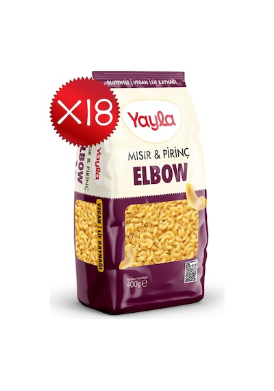Yayla Mısır Ve Pirinç Elbow Makarna 400 G X18