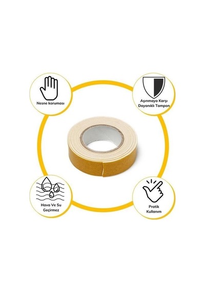 Büro Ev Ofis Yalıtımı İçin Yüzey Kullanım Çift Taraflı Beyaz Köpük Sünger Montaj Bandı