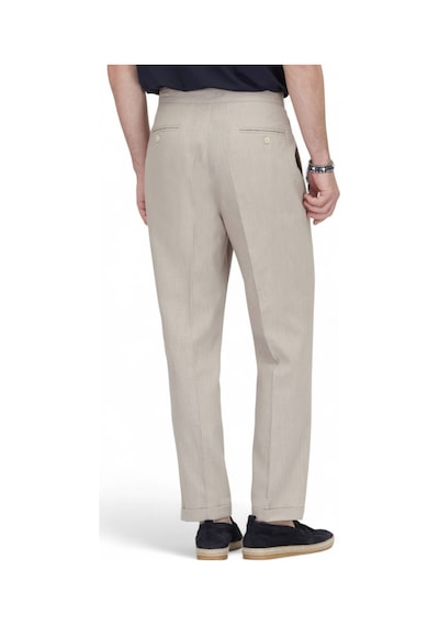 Kip Vizon Dokuma Carrot Fit Casual Pamuk Karışımlı Pantolon Vizon