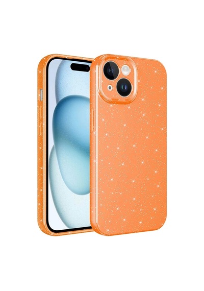 Apple Uyumlu iPhone  15 Plus Kılıf Kamera Korumalı Simli Lüks Zore Koton Kapak