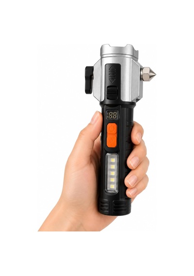 Gs-15600 Profesyonel Şarjlı Suya Ve Darbeye Dayanıklı El Feneri Kemer Kesme Cam Kırma Mıknatıslı