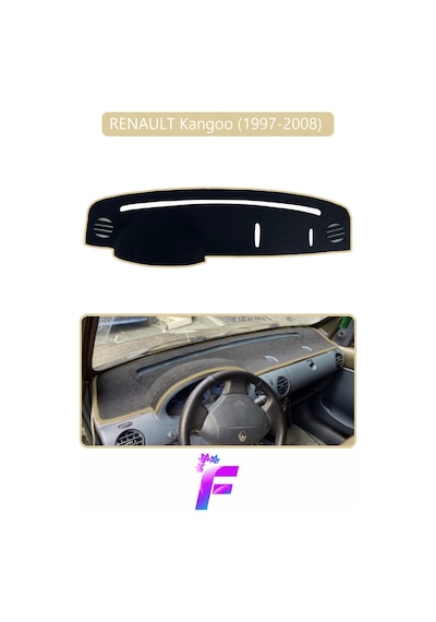 Renault Kangoo 1997-2008 Uyumlu Torpido Örtüsü Yansıma Önleyici Tam Koruma Hızlı Montaj J79
