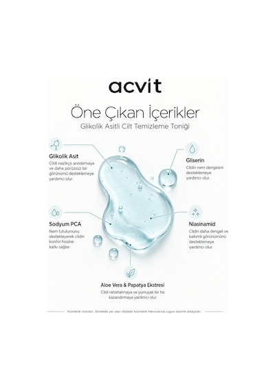 Glikolik Asitli Cilt Temizleme Toniği 200 ML