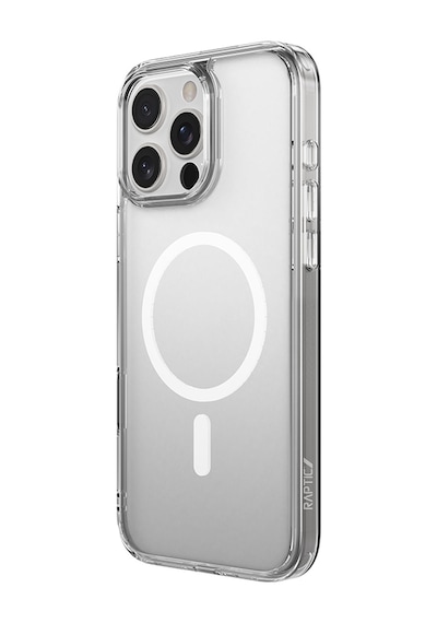 Apple Uyumlu iPhone 16 Pro Max Kılıf Magsafe Şarj Özellikli Raptic Crystal Magsafe Serisi Şeffaf Kapak Şeffaf