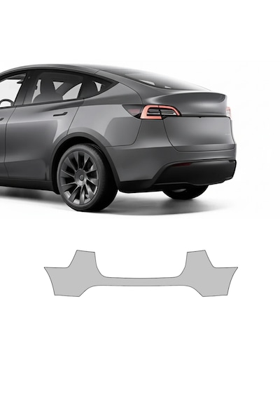 Tesla Model Y 2021 Juniper Arka Tampon, Hazır Kesim, 210 Mikron Ppf Tpu, Şeffaf Boya Koruma Filmi