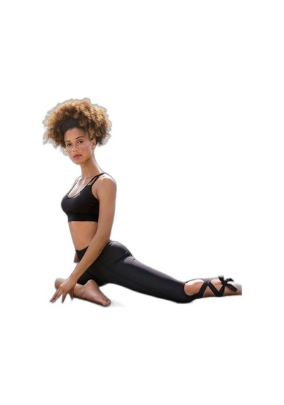 Yeni Inci T113 Siyah (Yoga-Fıtness-Pilates-Koşu) Sporcu Taytı Tek