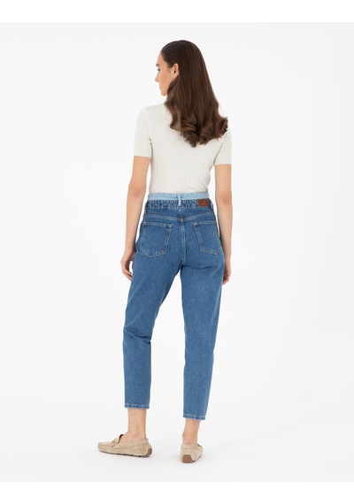Pierre Cardin Kadın Koyu İndigo Jean Pantolon 50291385-vr089 Koyu İndigo