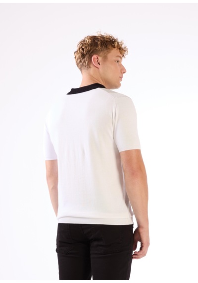 Dufy Siyah Blok Desen Erkek Triko - Slim Fit SIYAH