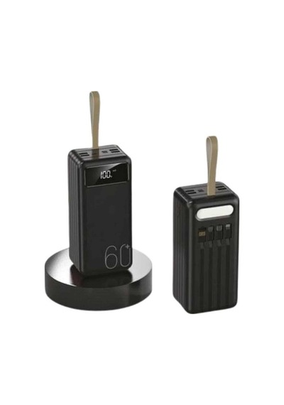 Powerbank 60.000 Mah Taşınabilir Şarj Hızlı El Fenerli Dijital Gö