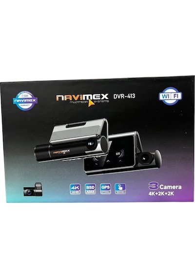 Navimex Dvr-413 Tam Profesyonel Wıfı Gece Goruslu 3 Kameralı Kayıt Cıhazı 9"