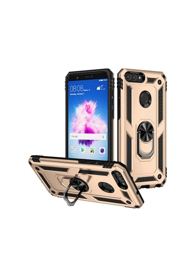 Huawei P Smart Kılıf Zore Vega Kapak Gold