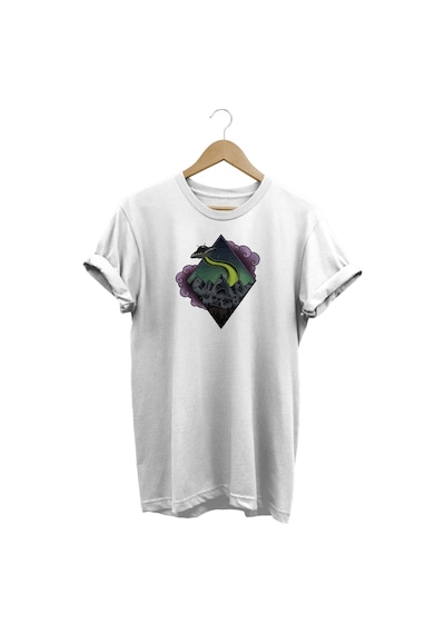 Uzay Baskılı T-shirt %100 Pamuk Dijital Baskılı Tişört Beyaz