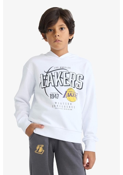 Defacto Erkek Çocuk Nba Los Angeles Lakers Kapüşonlu Sweatshirt F4085a825auwt34 BEYAZ