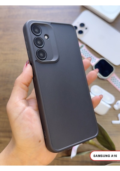 Samsung Galaxy A16 Uyumlu Kamera Korumalı Darbeye Dayanıklı Renk Atmayan Keep Silikon Kılıf Siyah