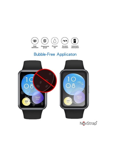 Huawei Watch Fit 2 Uyumlu Ekran Koruyucu Nano Esnek Cam Tam Kaplayan Ppm
