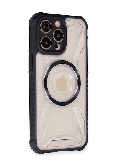 Apple Uyumlu iPhone 14 Pro Max Uyumlu Kılıf Prag Magneticsafe Kapak - Siyah
