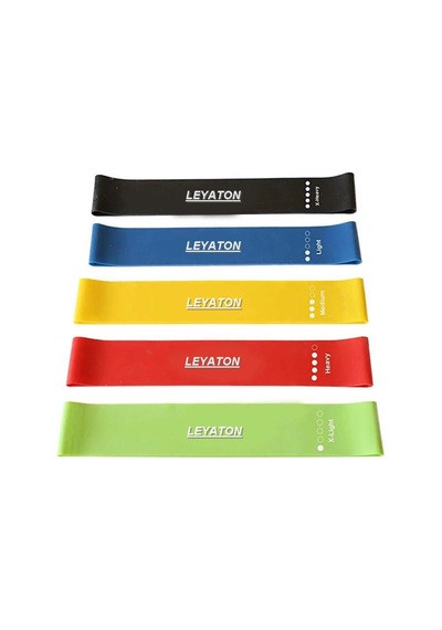 5'li Aerobik Band Latex Aerobik Bandı Pilates Yoga Lastiği Set