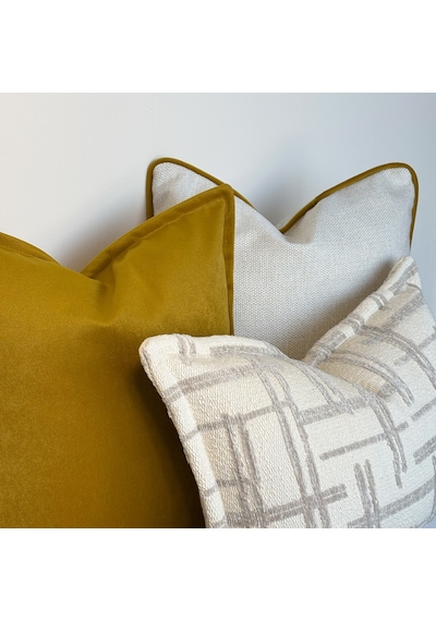 "marlow" Kulaklı Dekoratif Kırlent Kılıfı - 45x45 Hardal