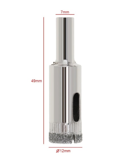 12Mm Mermer Granit Fayans Porselen Cam Yuvarlak Delme Pancı