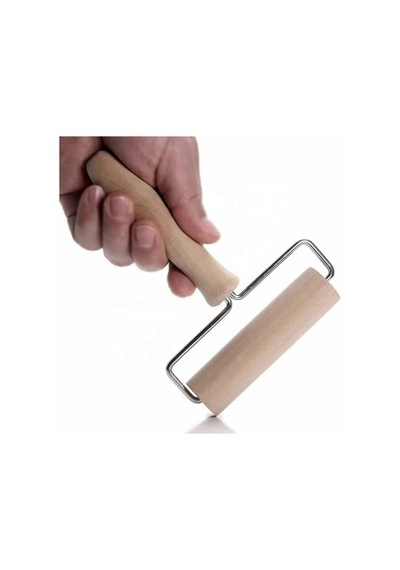 Ahşap Saplı Rulo Merdane, Oklava, Ahşap Spatula, Pürüzsüz Oklava Pizza Börek Açma Ahşap