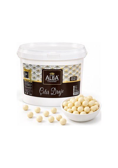 Alba Beyaz Çıtır Draje 2,5 Kg Pasta Ve Tatlı Süsleme Drajesi