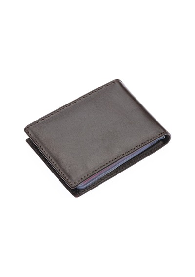 Westpolo Hakiki Deri Kağıt Para Ve Bol Şeffaf Kart Bölmeli Unisex Kartlık - 617 Kahverengi