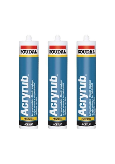 Soudal Acryrub Mastik Antrasit Gri 3 Adet Standart Standart