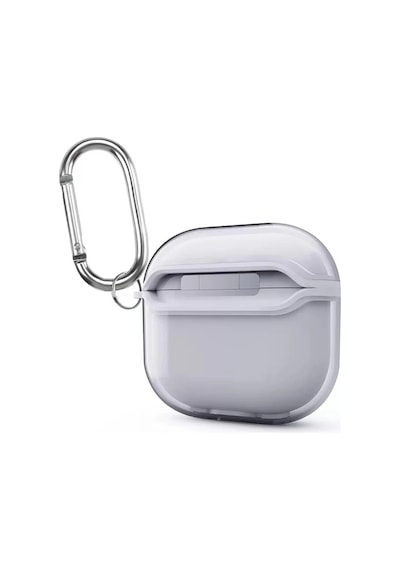Apple Uyumlu AirPods 4 Kılıf Airbag 42 Metal Askı Aparatlı Kapak Kulaklık Kılıfı Estetik Ve Maksimum Koruma Gri