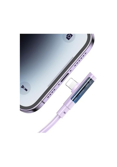 Ca-3414 Usb-a To Lightning 20w 3a L Tip Hızlı Şarj Kablosu 1.8m Mor