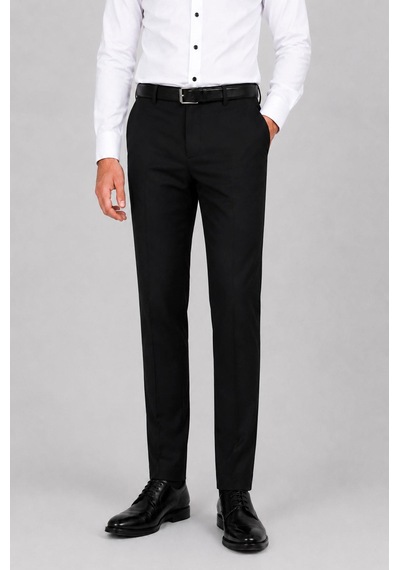 Classics Men Caserta Comfort Fit Likralı Boru Paça Erkek Kumaş Pantolon - 7711 Siyah