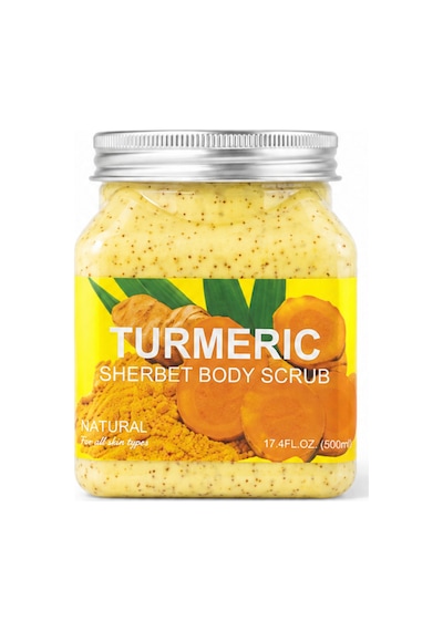 Purivo Turmeric Sherbet Body Scrub Zerdeçal Özlü Vücut Peelingi 500 Ml Arındırıcı Ve Yumuşatıcı Vücut Bakımı