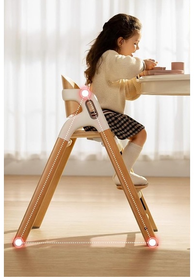 Momcozy Dinerpal Ayarlanabilir Kayın Ahşap 5 İ 1 Arada Mama Sandalyesi Nature Wood