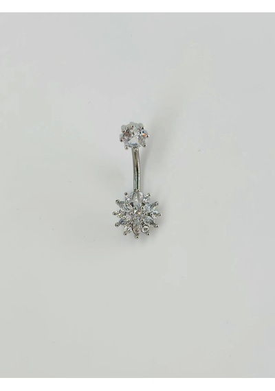 Çiçek Detaylı Göbek Piercing Çok Renkli 76025916