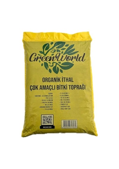 Green World 20 Litre Ithal Çok Amaçlı Bitki Toprağı Torf Cocopeat Ponza Taşı - Kokopit Özel Karışım Saksı Harcı 0.75 LT - 2.5 LT - 12 KG Green World 20 Litre Ithal Çok Amaçlı Bitki Toprağı Torf Cocopeat Ponza Taşı - Kokopit Özel Karışım Saksı Harcı 0.75 LT - 2.5 LT - 12 KG