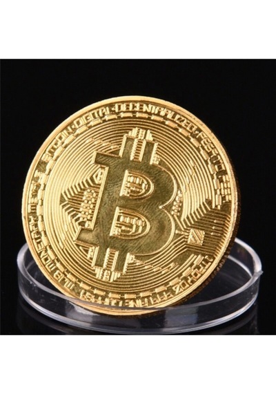 Bitcoin Madeni Hatıra Parası 1 Adet Kutulu Altın Renk Hobi Koleksiyon