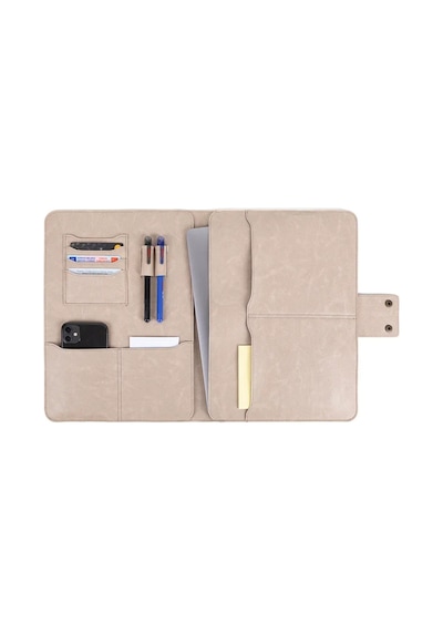 Apple Uyumlu MacBook Air Pro 13-14 Inç Organizer Evrak & Laptop & Tablet Çantası Bej