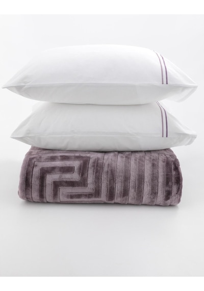 Ecosse Blank Set Agossa Versace Battaniye Seti Mor -