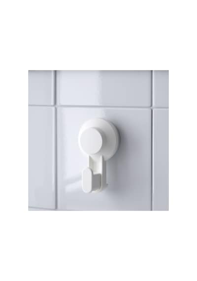 Ikea Tısken Banyo Askısı 2 Kancalı 2'li 10 X 6 X 4 Cm Beyaz