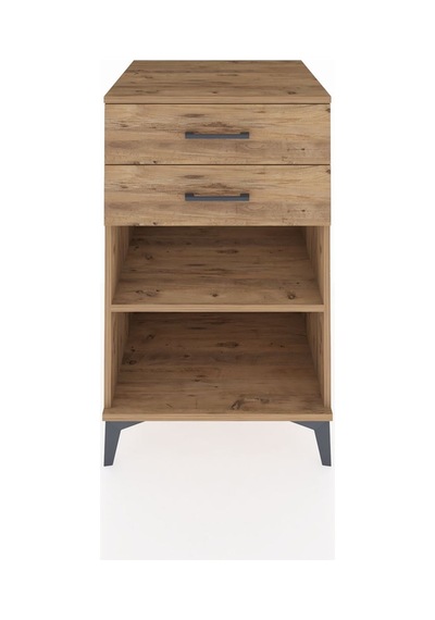 Kronos Komodin Tek Raflı 2 Çekmeceli 60x59x96 Çam-çam Çam