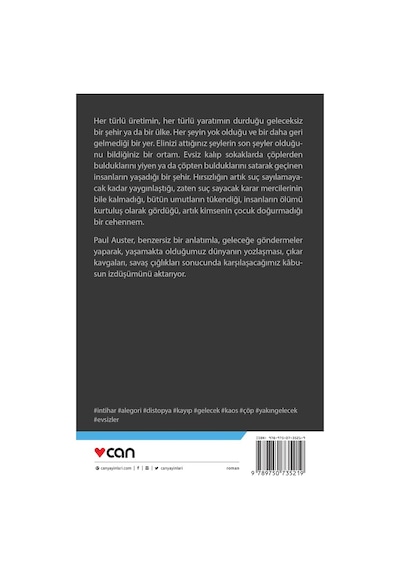 Son Şeyler Ülkesinde - Paul Auster - Can Yayınları