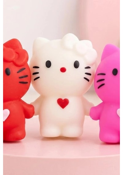 Squishy Hello Kitty Kalp Figürlü Yumuşak Stres Oyuncağı 12 Adet Karışık Renk Seti Bx-316716