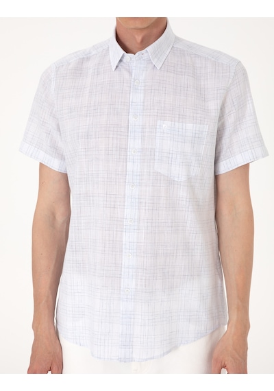 Pierre Cardin Erkek Mavi Gömlek Kısa Kollu 50304523-vr036 Mavi