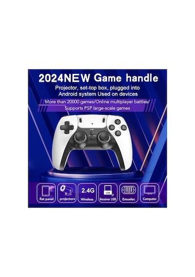 Hy01 2.4g Wireless Dual Controller Kablosuz Usb Oyun Kolu 2 Adet 64gb Hafıza Kartı Oyun Yüklü