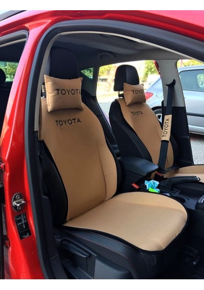 Toyota Nakışlı Ön İkili Oto Koltuk Minderi 2 Adet Boyun Yastığı 2 04841641