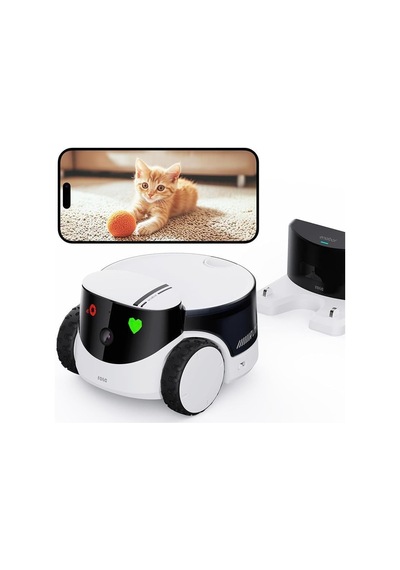 Enabot Rola Petpal 2.5k Aı Kameralı, Otomatik Besleyicili Evcil Hayvan Robotu