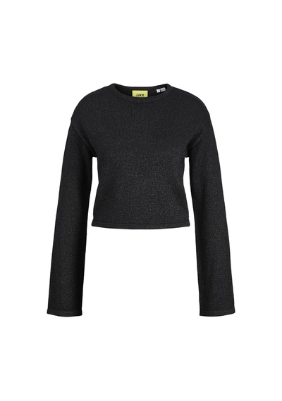 Jack & Jones Kadin Bisiklet Yaka Uzun Kollu Süveter - Sana - 12281216 Siyah
