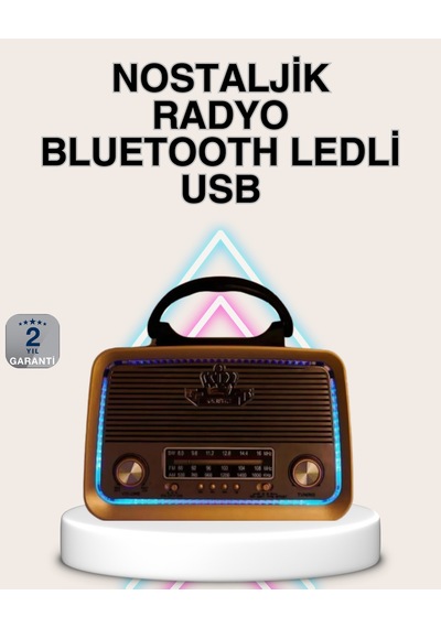 Ahşap Nostaljik Radyo Usb Sd Kart Destekli