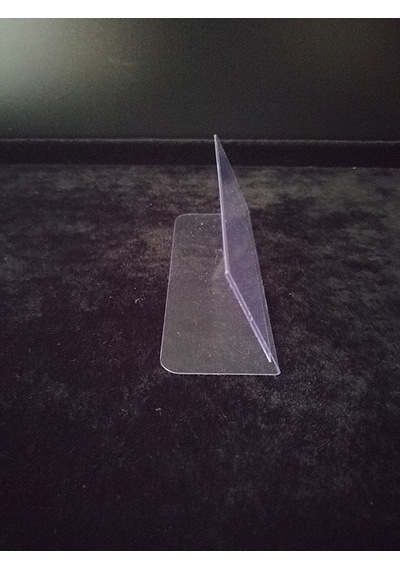 10 Adet Pvc Şeffaf Etiketlik 10x4 Cm Ayaklı Kart Tutucu İsimlik
